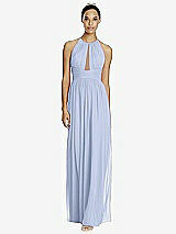 Front View Thumbnail - Sky Blue & Dark Nude Studio Design Bridesmaid Dress 4518