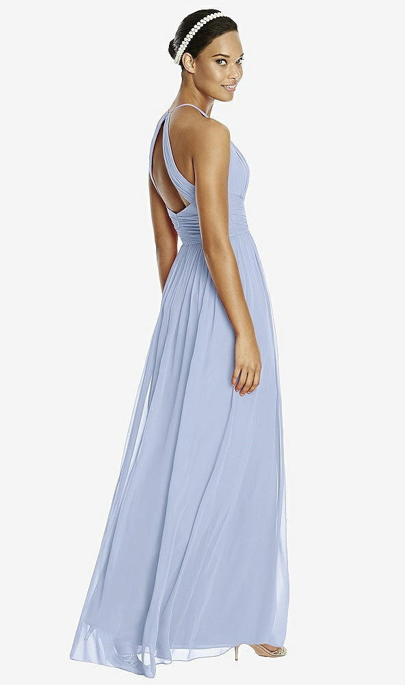 Back View - Sky Blue & Dark Nude Studio Design Bridesmaid Dress 4518