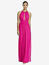 Front View Thumbnail - Think Pink & Dark Nude Studio Design Bridesmaid Dress 4518