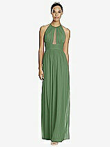 Front View Thumbnail - Vineyard Green & Dark Nude Studio Design Bridesmaid Dress 4518