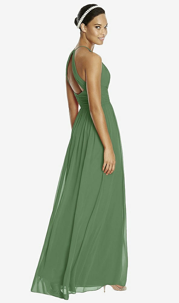 Back View - Vineyard Green & Dark Nude Studio Design Bridesmaid Dress 4518