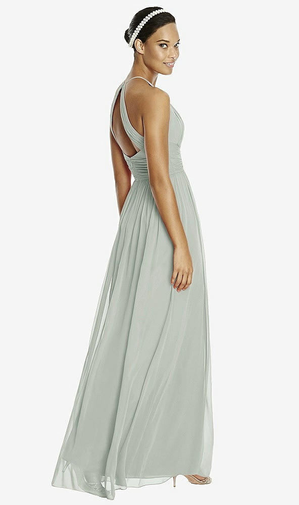 Back View - Willow Green & Dark Nude Studio Design Bridesmaid Dress 4518