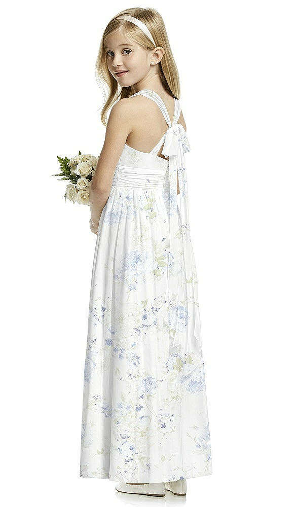 Back View - Bleu Garden Flower Girl Dress FL4054