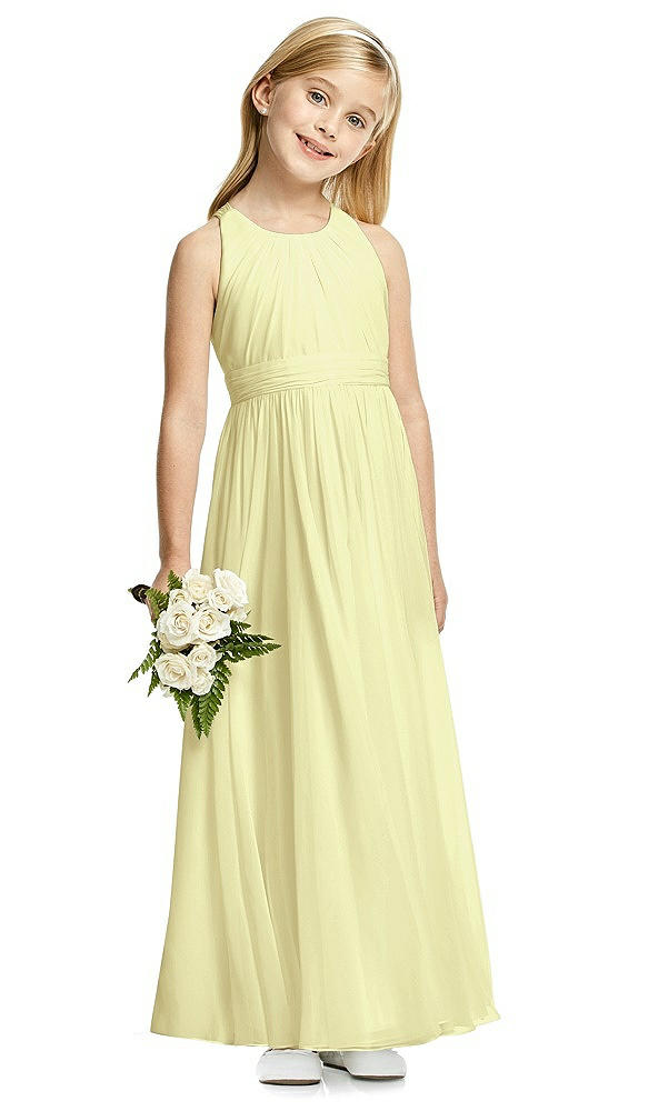 Front View - Butter Yellow Flower Girl Dress FL4054