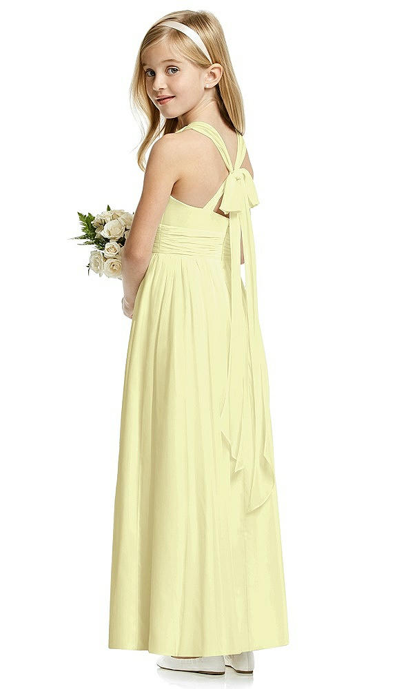 Back View - Butter Yellow Flower Girl Dress FL4054