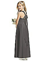 Rear View Thumbnail - Caviar Gray Flower Girl Dress FL4054