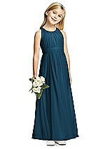 Front View Thumbnail - Atlantic Blue Flower Girl Dress FL4054