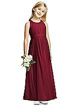 Front View Thumbnail - Burgundy Flower Girl Dress FL4054