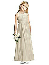 Front View Thumbnail - Champagne Flower Girl Dress FL4054