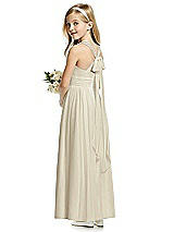 Rear View Thumbnail - Champagne Flower Girl Dress FL4054