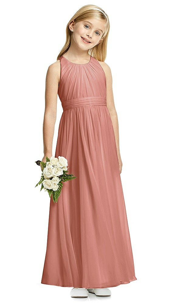 Front View - Desert Rose Flower Girl Dress FL4054