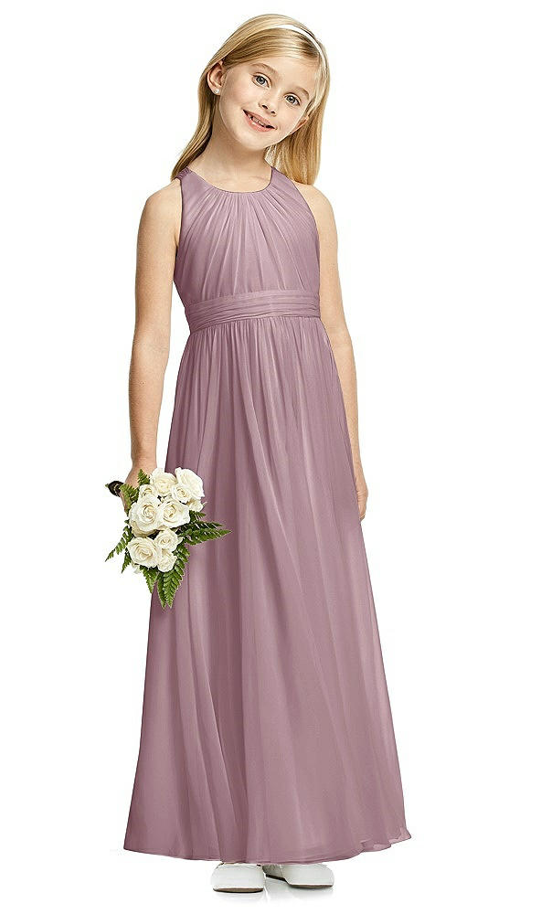 Front View - Dusty Rose Flower Girl Dress FL4054