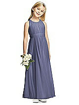 Front View Thumbnail - French Blue Flower Girl Dress FL4054