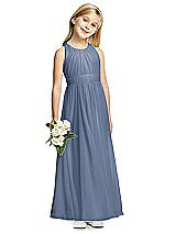 Front View Thumbnail - Larkspur Blue Flower Girl Dress FL4054