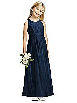 Front View Thumbnail - Midnight Navy Flower Girl Dress FL4054