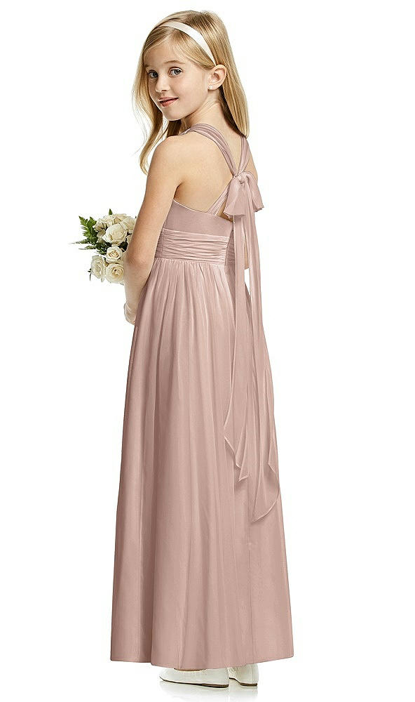 Back View - Neu Nude Flower Girl Dress FL4054