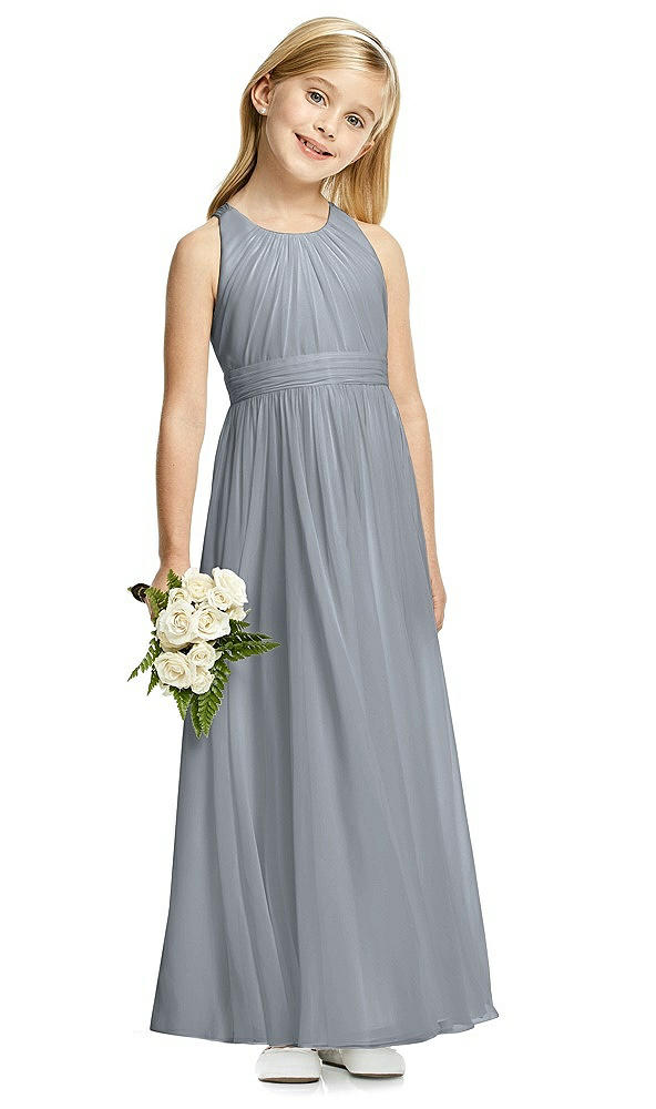 Front View - Platinum Flower Girl Dress FL4054