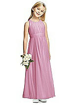 Front View Thumbnail - Powder Pink Flower Girl Dress FL4054