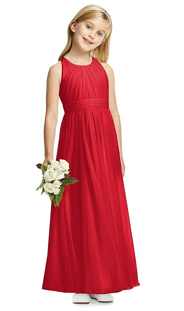 Front View - Parisian Red Flower Girl Dress FL4054