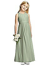 Front View Thumbnail - Sage Flower Girl Dress FL4054