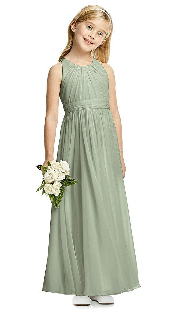 Front View - Sage Flower Girl Dress FL4054