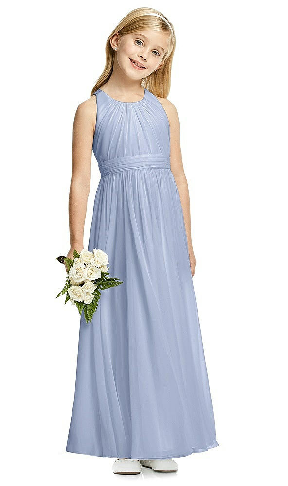 Front View - Sky Blue Flower Girl Dress FL4054