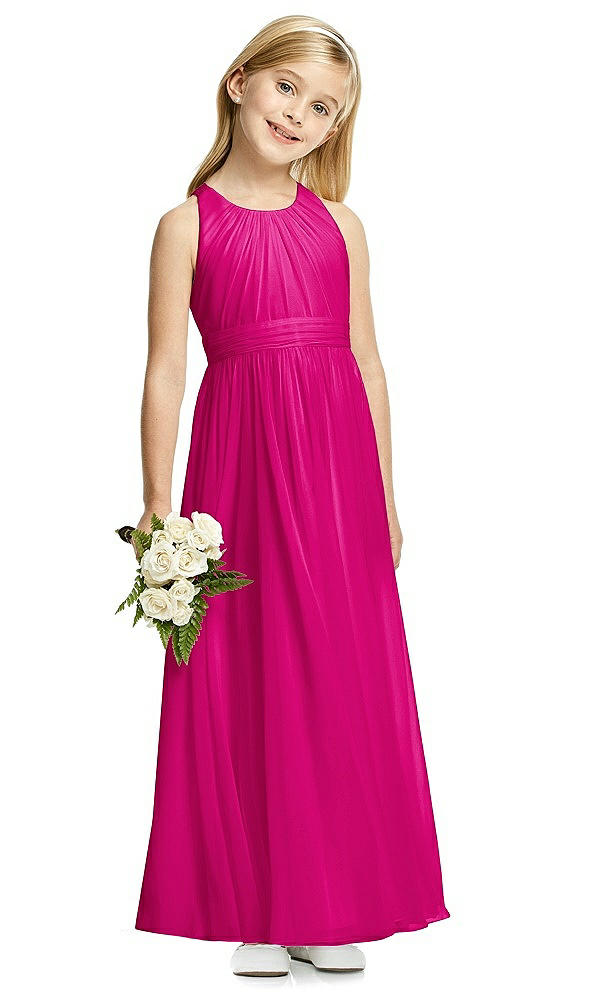 Front View - Think Pink Flower Girl Dress FL4054