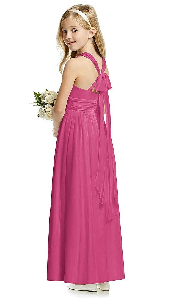 Back View - Tea Rose Flower Girl Dress FL4054