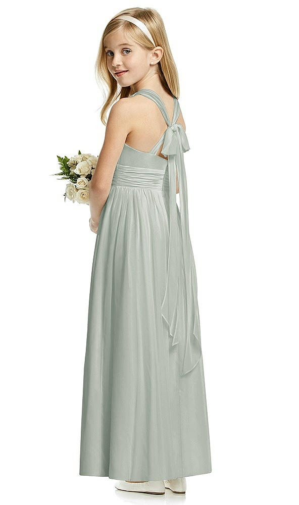 Back View - Willow Green Flower Girl Dress FL4054