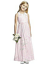 Front View Thumbnail - Watercolor Print Flower Girl Dress FL4054