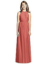 Front View Thumbnail - Coral Pink Dessy Collection Junior Bridesmaid Dress JR539