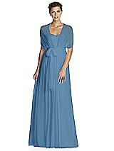 Alt View 3 Thumbnail - Dusk Blue After Six Bridesmaid Dress 6768