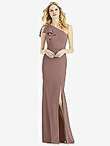 Alt View 1 Thumbnail - Sienna Bowed One-Shoulder Trumpet Gown