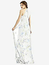 Rear View Thumbnail - Bleu Garden Keyhole Halter Chiffon Maxi Dress