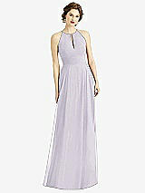 Front View Thumbnail - Moondance Keyhole Halter Chiffon Maxi Dress