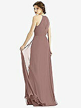 Rear View Thumbnail - Sienna Keyhole Halter Chiffon Maxi Dress