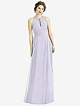 Front View Thumbnail - Silver Dove Keyhole Halter Chiffon Maxi Dress