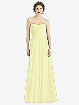 Front View Thumbnail - Butter Yellow Strapless Sweetheart Gown with Optional Straps