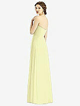 Rear View Thumbnail - Butter Yellow Strapless Sweetheart Gown with Optional Straps