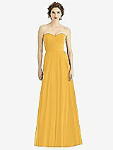 Front View Thumbnail - NYC Yellow Strapless Sweetheart Gown with Optional Straps