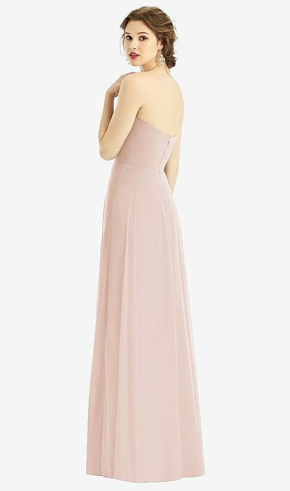 Back View - Cameo Strapless Sweetheart Gown with Optional Straps