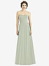 Front View Thumbnail - Celadon Strapless Sweetheart Gown with Optional Straps