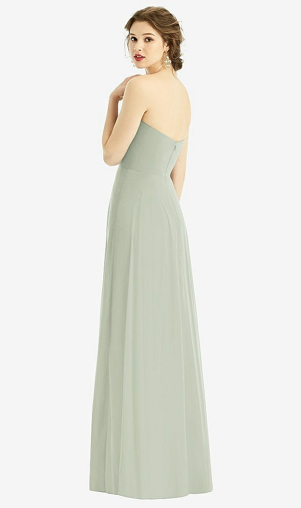 Back View - Celadon Strapless Sweetheart Gown with Optional Straps