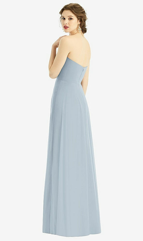 Back View - Mist Strapless Sweetheart Gown with Optional Straps