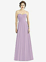 Front View Thumbnail - Pale Purple Strapless Sweetheart Gown with Optional Straps