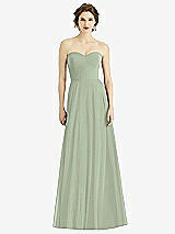 Front View Thumbnail - Sage Strapless Sweetheart Gown with Optional Straps