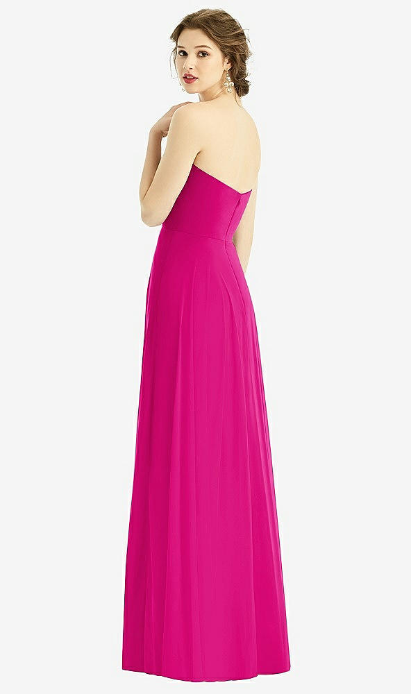 Back View - Think Pink Strapless Sweetheart Gown with Optional Straps