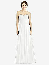 Front View Thumbnail - White Strapless Sweetheart Gown with Optional Straps