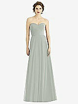 Front View Thumbnail - Willow Green Strapless Sweetheart Gown with Optional Straps