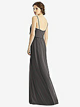 Rear View Thumbnail - Caviar Gray V-Neck Blouson Bodice Chiffon Maxi Dress